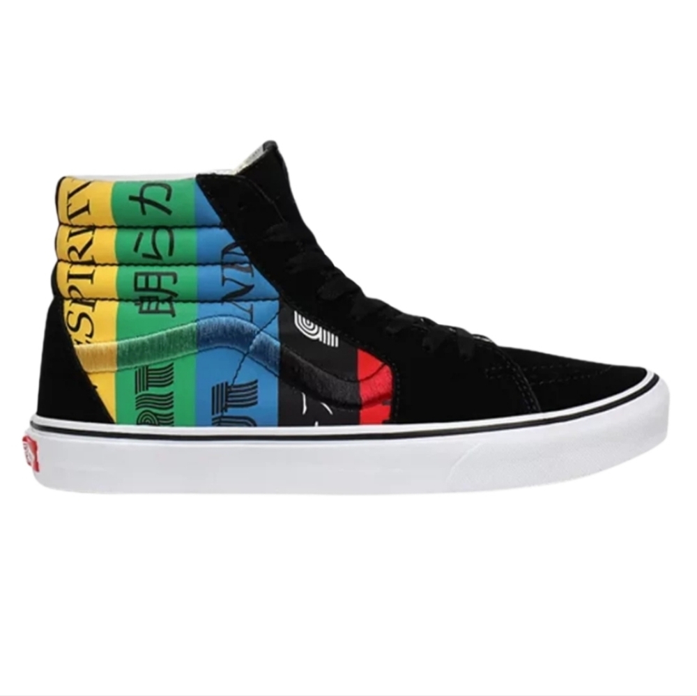 Vans Sk8-Hi 'Vans Spirit' Black High Top Sneakers Men's Size 7.5 Women's Size 9